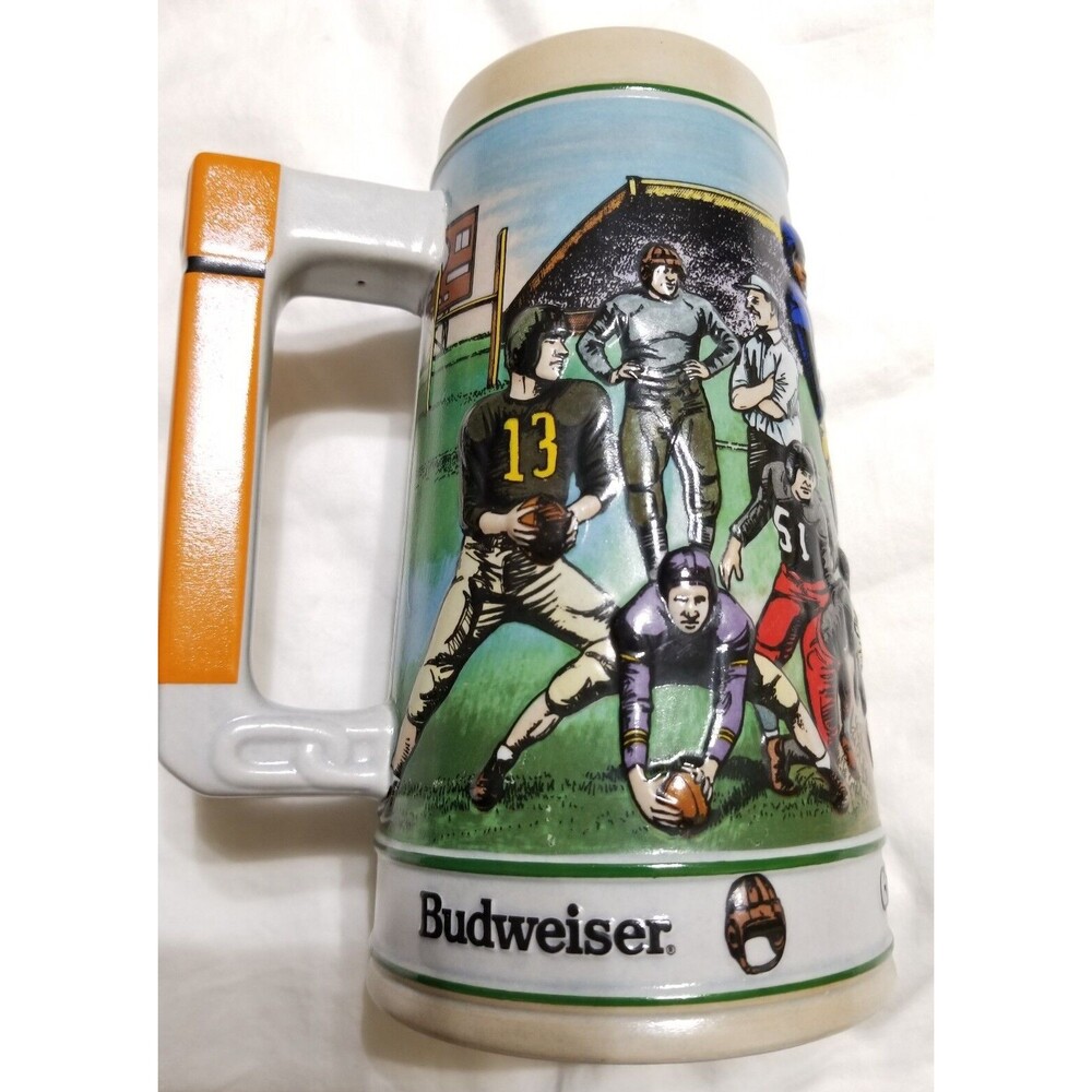 Anheuser-Busch Budweiser Sports Series Football Stein made in Brazil